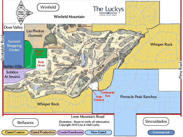 Whisper Rock Area Map