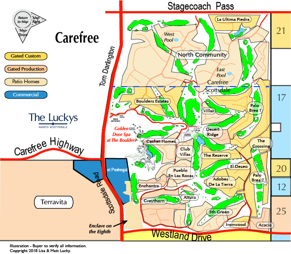 North Scottsdale Real Estate The Boulders Map - The Luckys North ...