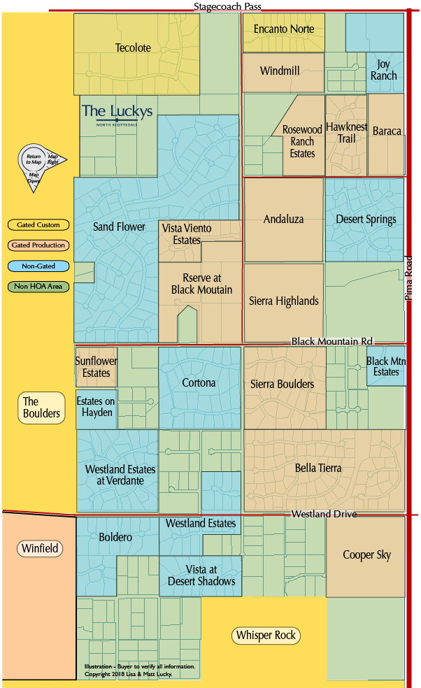 Other Boulders Area Subdivisions Map